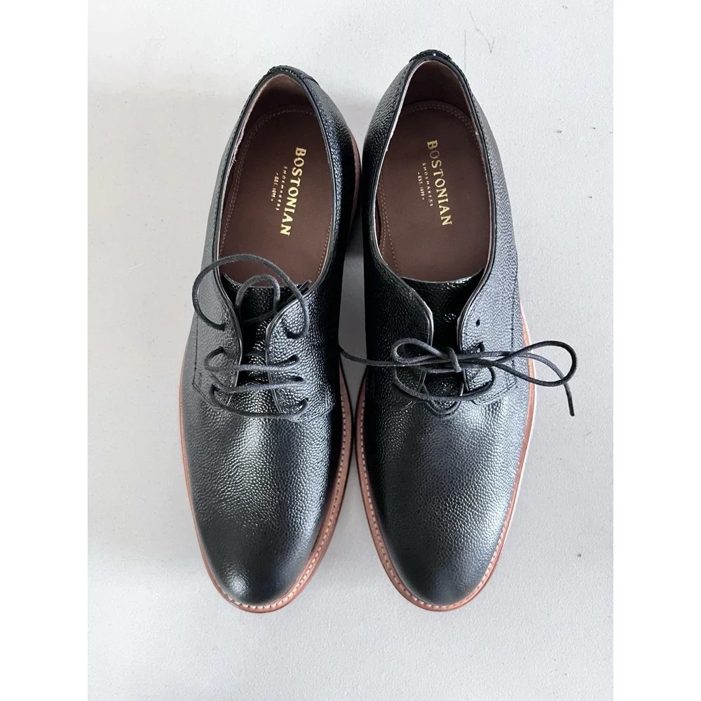 Clarks Bostonian Shoes Mens Sz 9.5 Black Somerville Low Goodyear Dress or Casual
